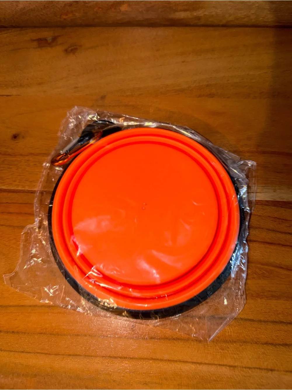 Unbranded Collapsible Travel Dog Water Bowl - Orange